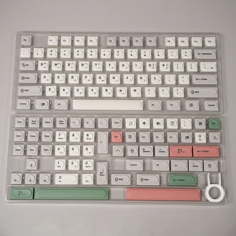 Набор колпачков KBDiy PBT, низкопрофильный для механической клавиатуры, черные прозрачные игрушечные колпачки для клавиш Gamer MX Switches Horizon 115-клавишные колпачки