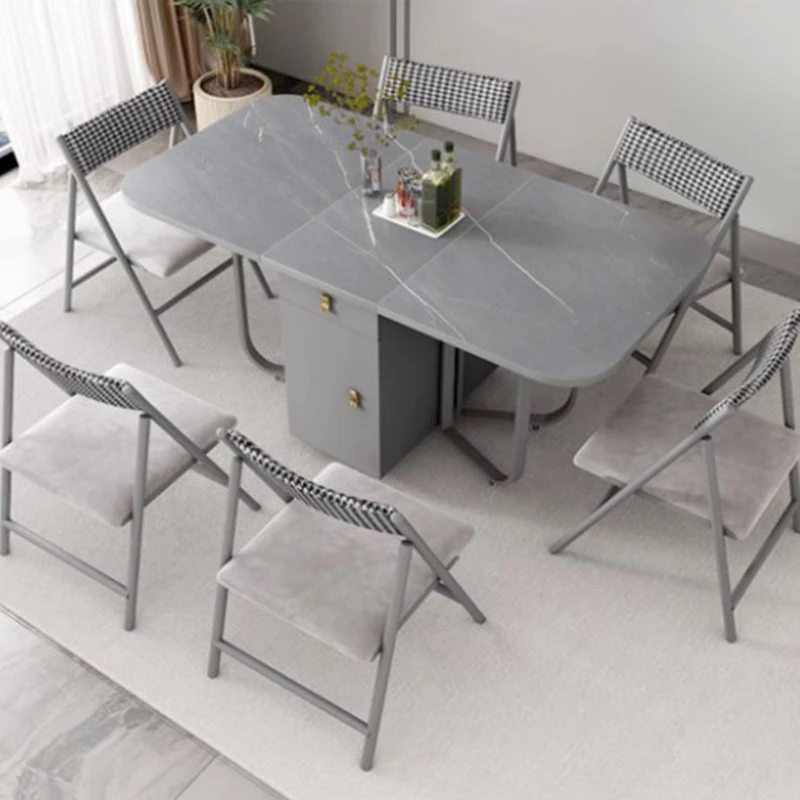 Металлический роскошный обеденный стол кухонные стулья комод дизайнерский