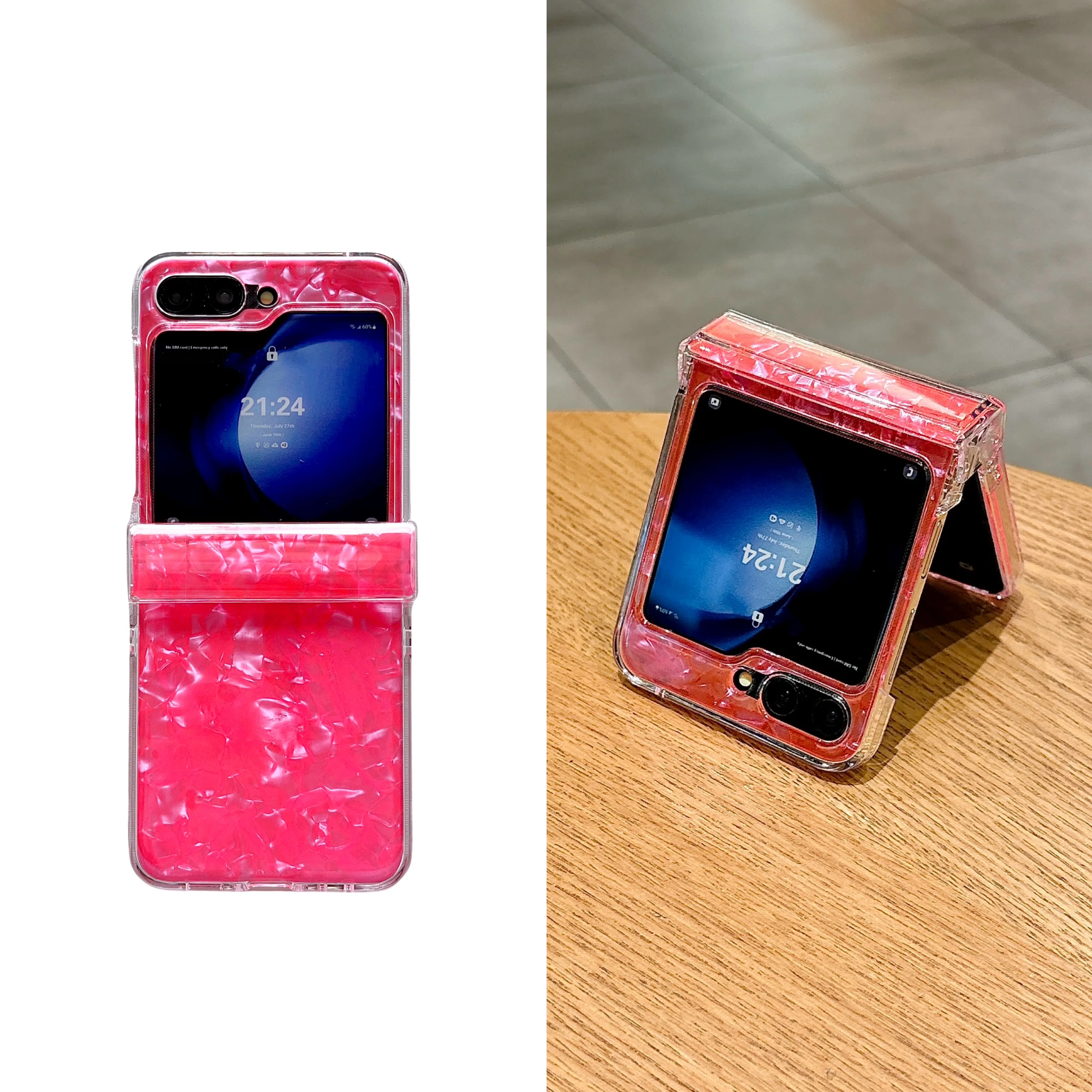 Asdipsa 3 в 1 тонкий твердый пластиковый чехол-рамка для Samsung Galaxy Z Flip 6 5 4 ZFlip6 глянцевый