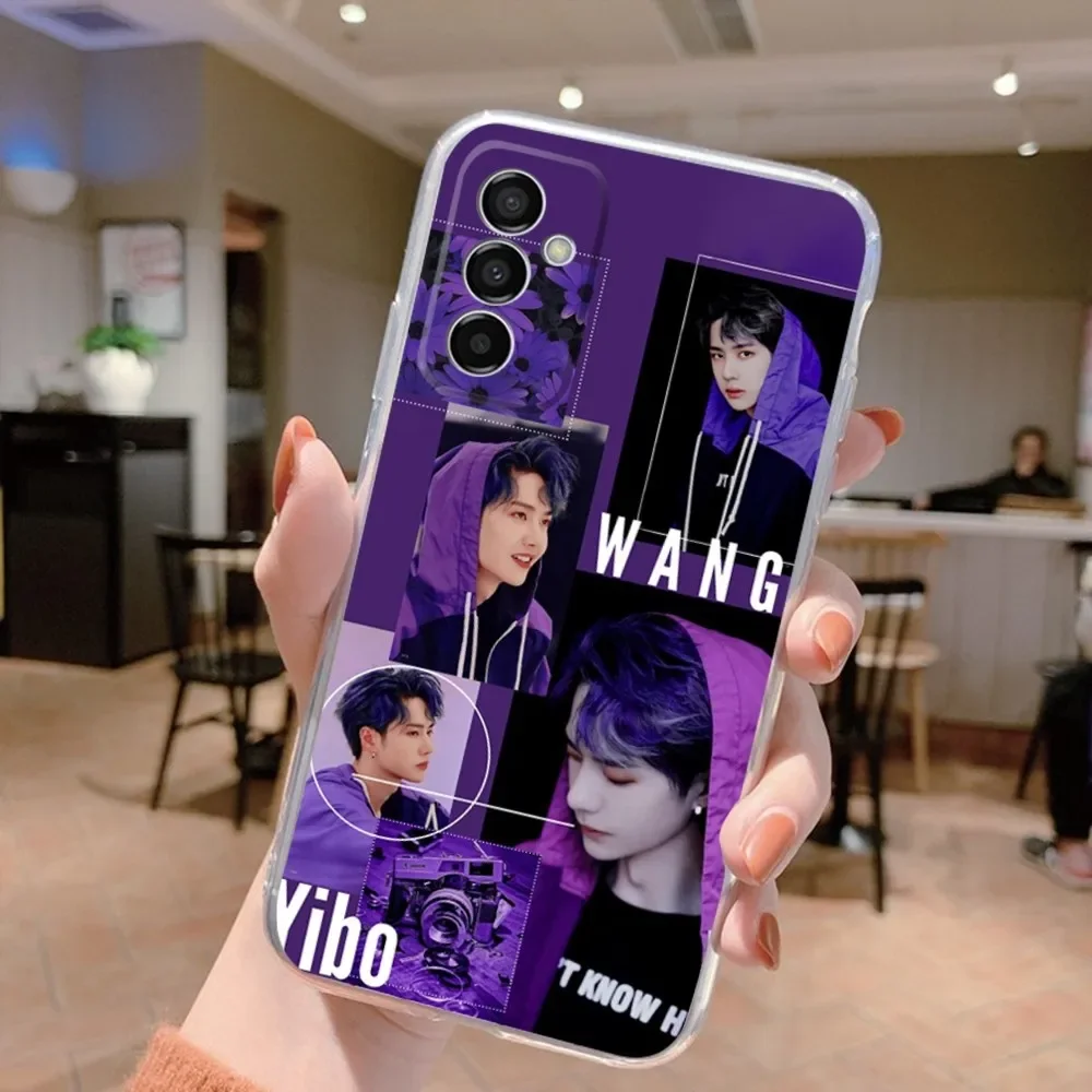 Actor Wang YiBo Phone Case Silicone For Samsung S30 S23 21 22 20 Ultra S20 FE lite S10 9 PIus Note20ultra Cover Clear