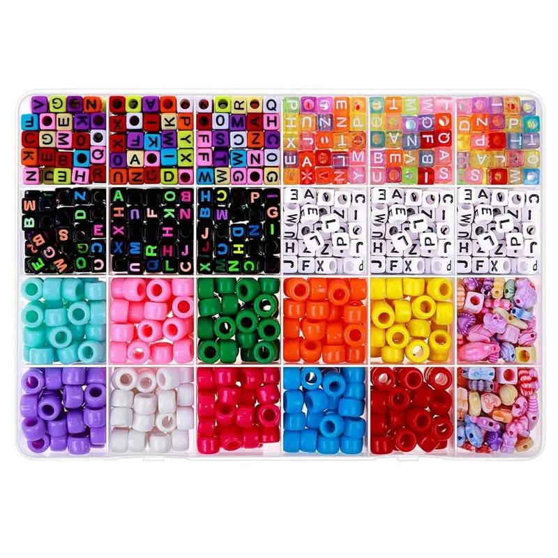 

Набор браслетов дружбы из бисера с бусинами пони, бусинами с буквами, бусинами-шармами для изготовления браслетов и ювелирных изделий