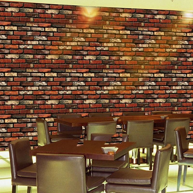 Домашний декор из ПВХ настенные Стикеры с рисунком кирпичей клейкие обои