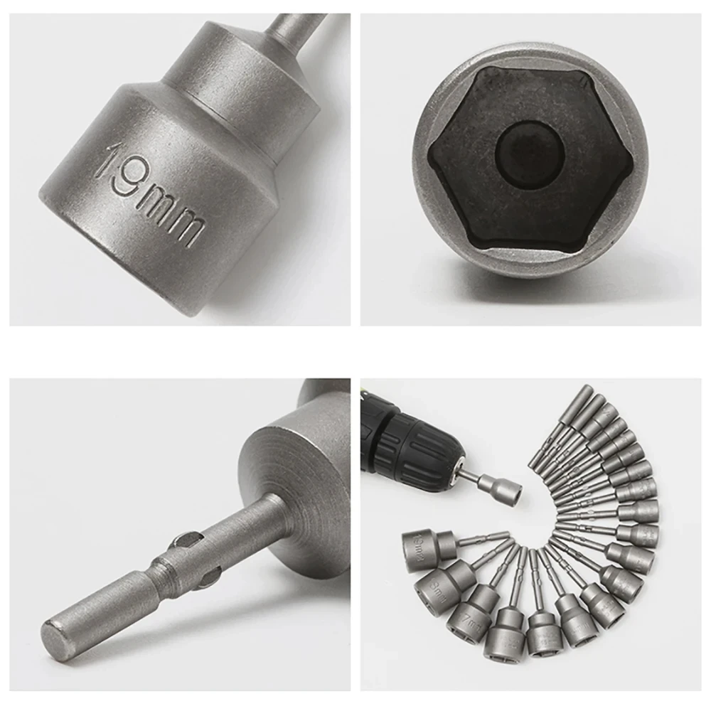 Ударная головка 3-19 мм немагнитная гайковая отвертка шестигранный ключ адаптер