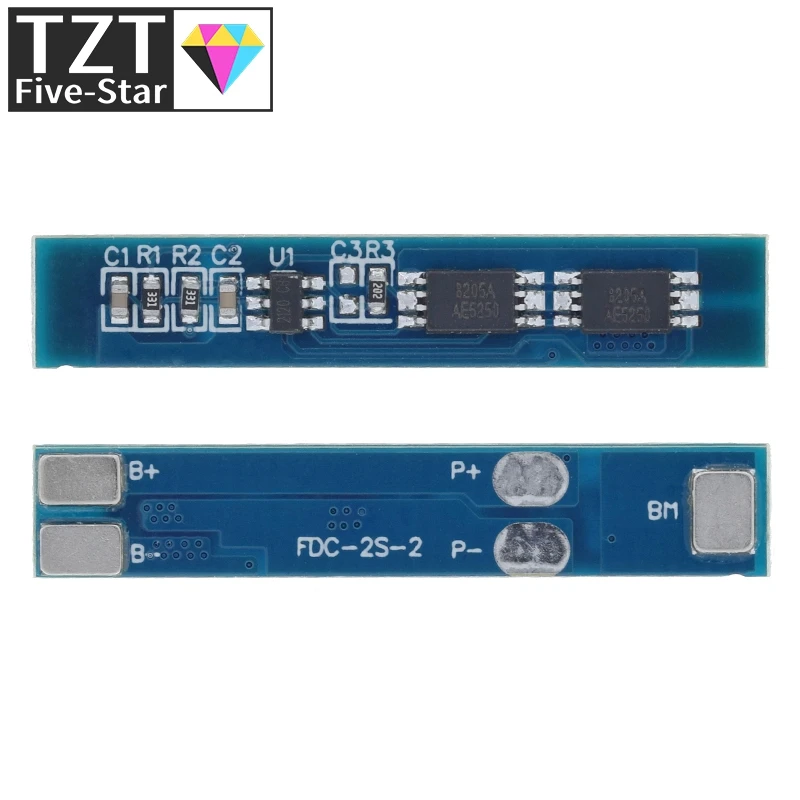 Защитная плата TZT 2S 3A для зарядки литий-ионных аккумуляторов 7 4 В 8 в 18650