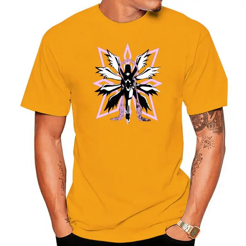 

Men tshirt Short sleeve Angewomon Digimon T Shirt O neck Women t-shirt