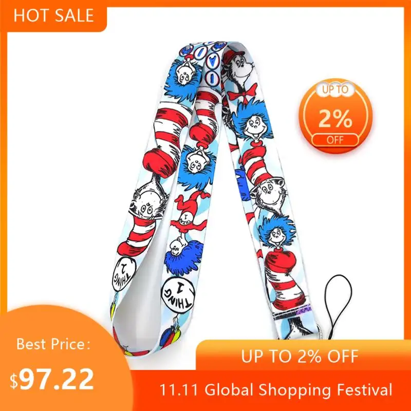 

100pcs RE250 Hat cat kids Neck Lanyard keychain Mobile Phone Strap ID Badge Holder Keychain Keyrings cosplay Accessory