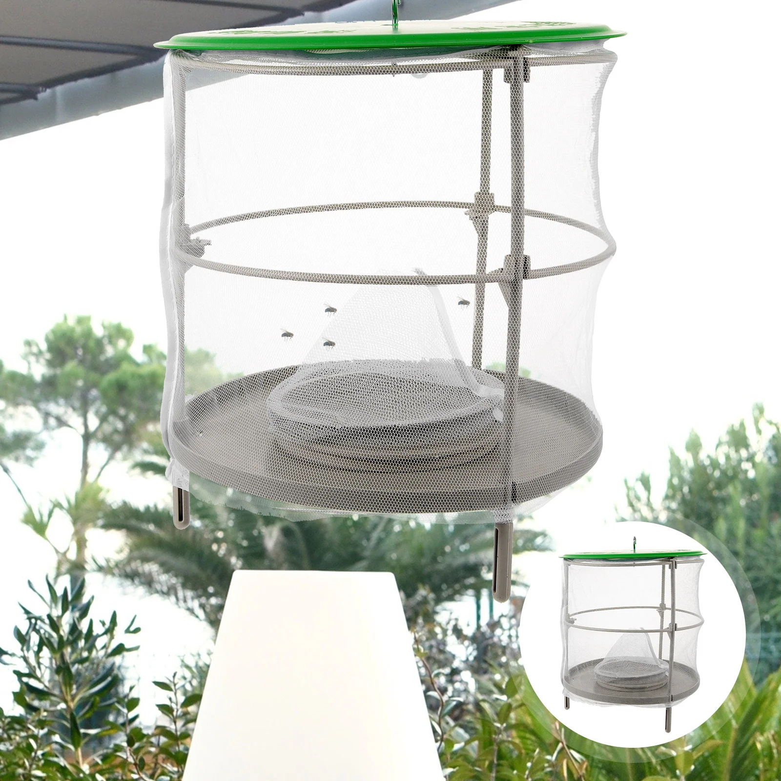 

Rain Cover Ranch Fly Catcher Stable Trap Flytrap Net Bug Convenient Flies Bee Outdoor Traps