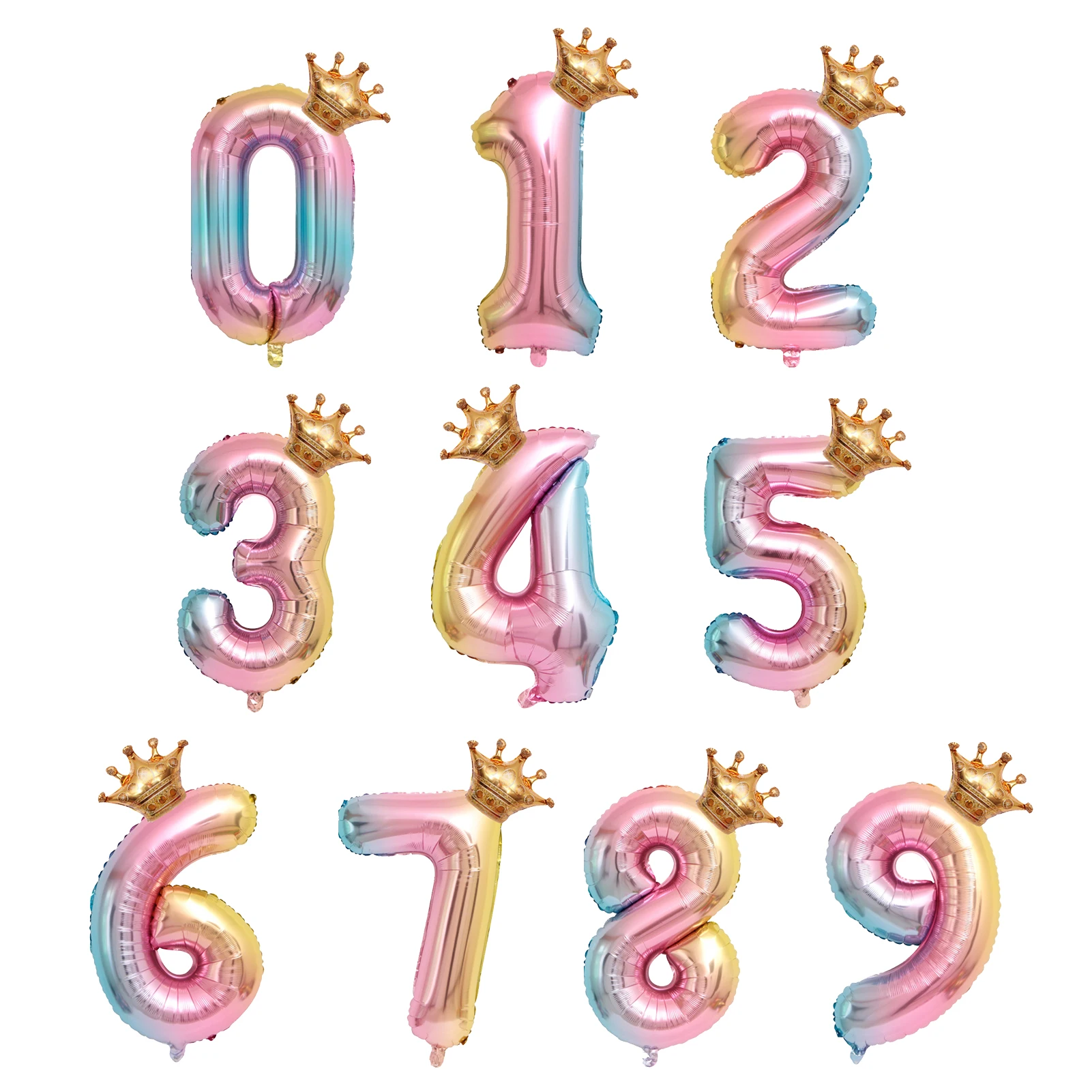 

Воздушные шары в форме цифр, фольгированный надувной шар с большими цифрами, 32-9