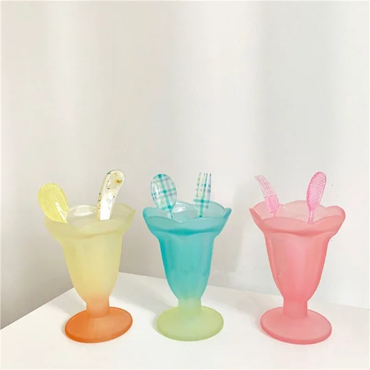 Чашка TANGPIN из матового стекла с цветами чашка для шампанского йогурта