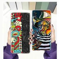 picasso abstract art phone case for samsung galaxy a12 a02 a03s a50 a70 a10 a20 a20s a30 a40 luxury transparent soft shell coque