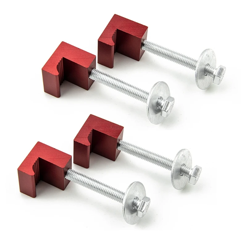 

Pickup Truck Tool Box Tie Downs Aluminum Alloy J Hook Mounting Kit For Trucks Pickup ,Red