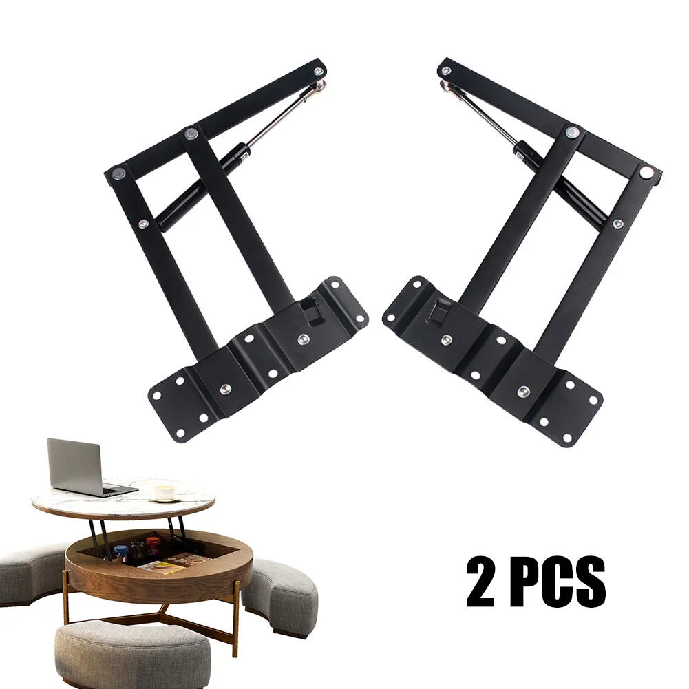 

2pcs Lift Hinge Spring Coffee Table Desktop Folding Lifter Height Adjuster Support Buffered Lifting Frame Hardware Accessory