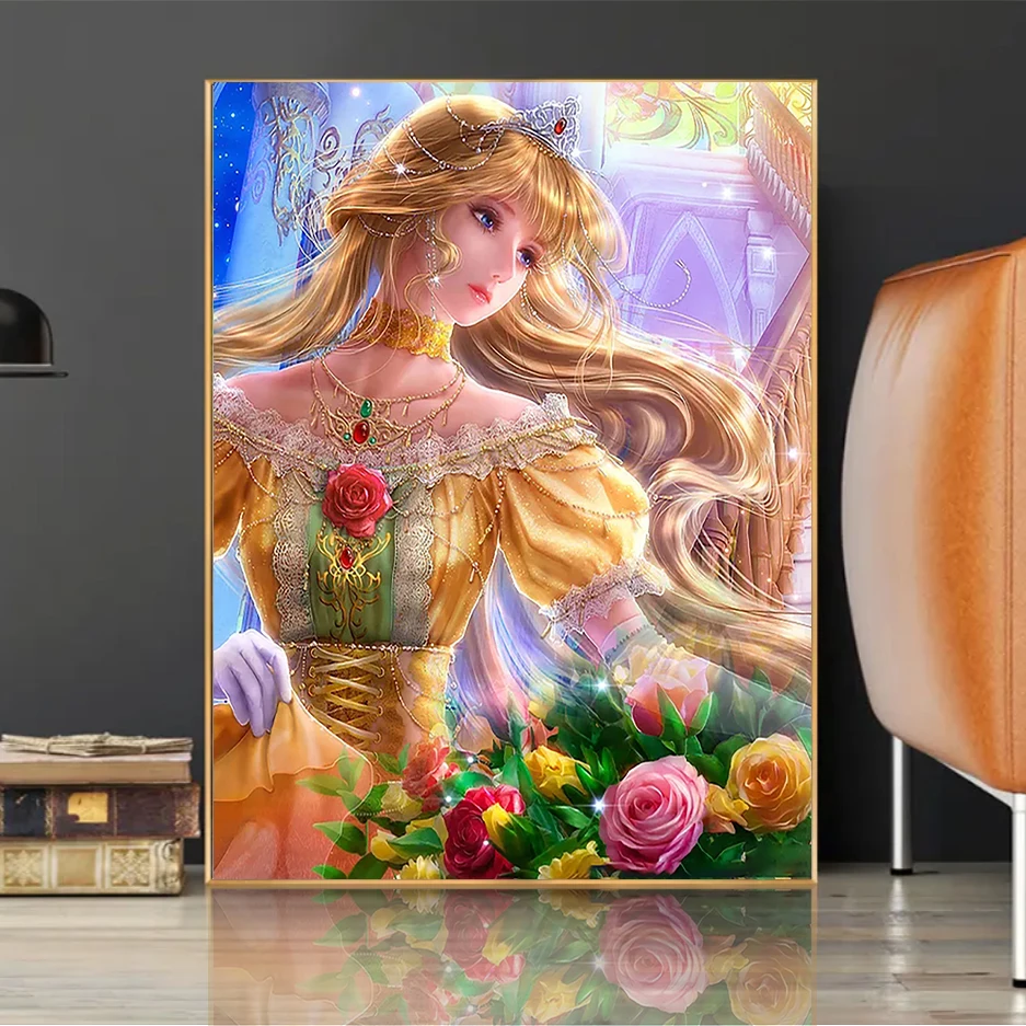 

Diy Diamond Painting New Collection Cartoon Princess Art Jeweler Cross Stitch Kit Lilo Embroidery Crystals Home Decor Paintings