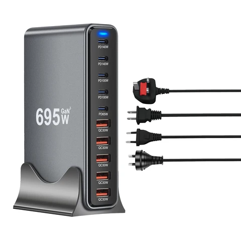 USB-зарядное устройство для мобильного телефона 695 Вт, очень быстрое оригинальное зарядное устройство 695 Вт Gan, аксессуары для мобильных телефонов для iphone Samsung Huawei Xiaomi Oneplus