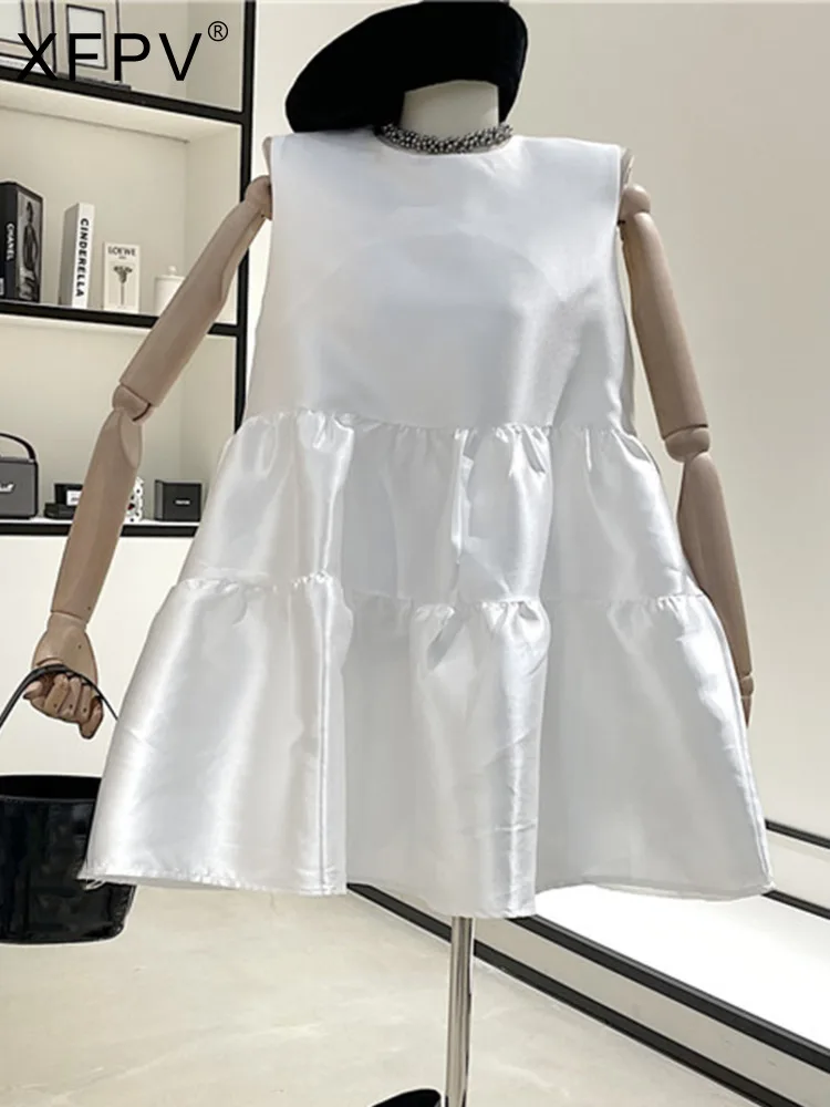XFPV 2023 Новинка летняя мода с высокой талией свободное темпераментное однотонное