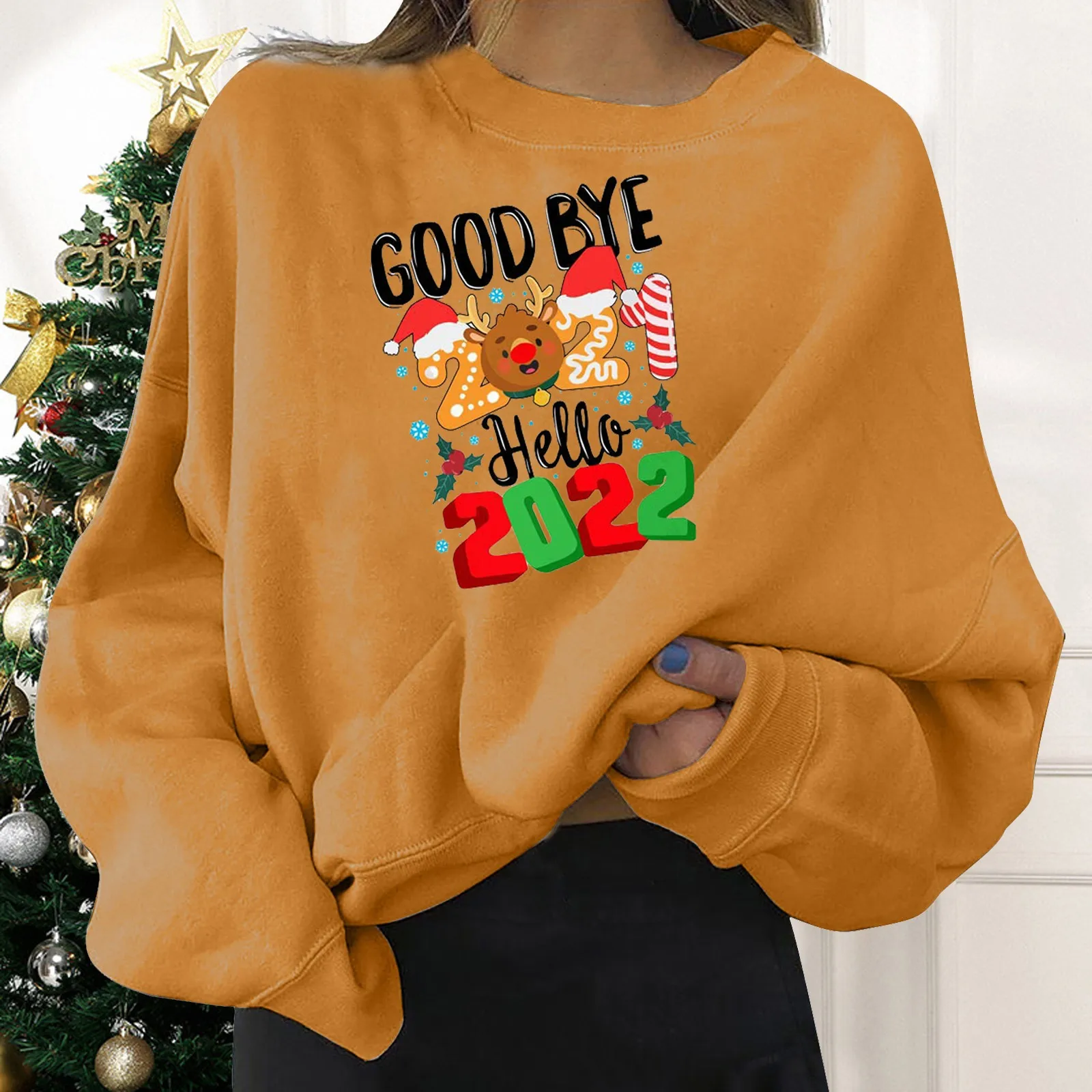 

Pullovers Top Long Print Sleeve Ugly Hiliarious Women's Comfy Christmas Holiday Women's Air Sweatshirt Men Sweater Dress Tunic