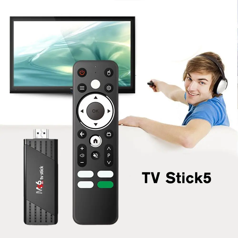 Android 13 Smart TV Stick 2 + 16G Bluetooth 5,0 8K HD 2,4/5G двухдиапазонный ТВ-Стик, медиаплеер, ТВ-приставка, приемник