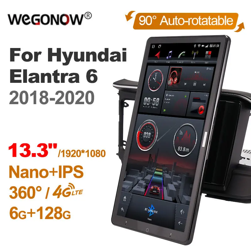 

Автомобильный радиоприемник TS10 Android10.0 Ownice для Hyundai Elantra 6 2018-2020 с экраном 13,3 дюйма 7862 512 без DVD Nano 1920*1080 360 SPDIF