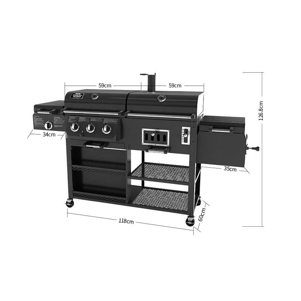 Наружный инфракрасный газовый гриль садовая печь для барбекю утолщенные