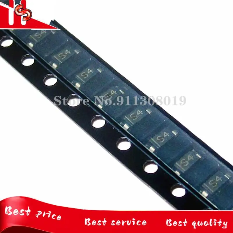 

100PCS/LOT S4 IN5819 screen printing S4 SOD123/1206 SOD323 1N5819W SMD Schottky diode