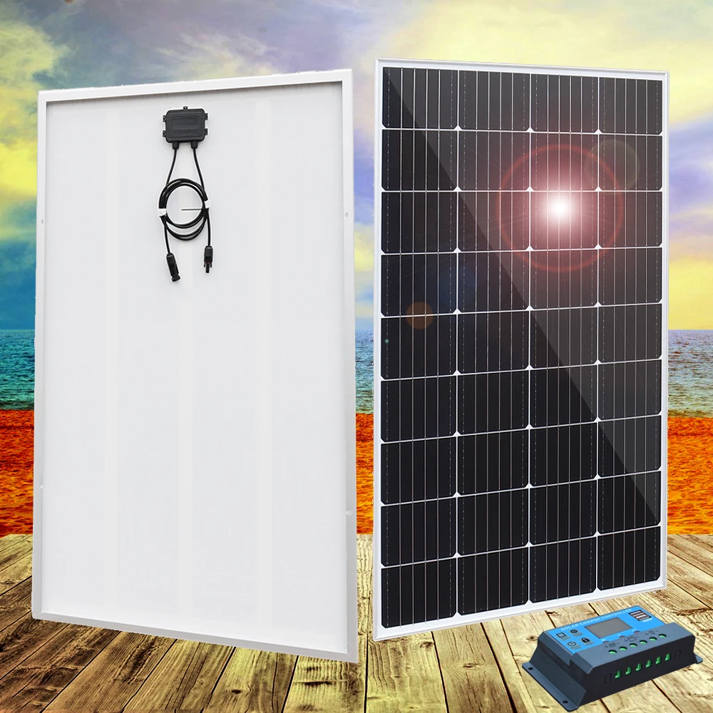 

400w 300w 150w Solar Panel 12v 24v kit High Efficiency Monocrystalline Glass Photovoltaic System for Home Camper Boat Caravan RV