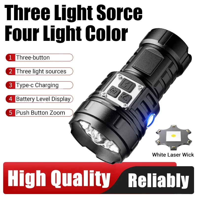 Ультра мини-многофункциональный фонарик портативный светильник высокой