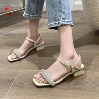 2022 fashion rhinestones gladiator silver high heels ankle strap strappy sandals women sexy stiletto party bridal shoes