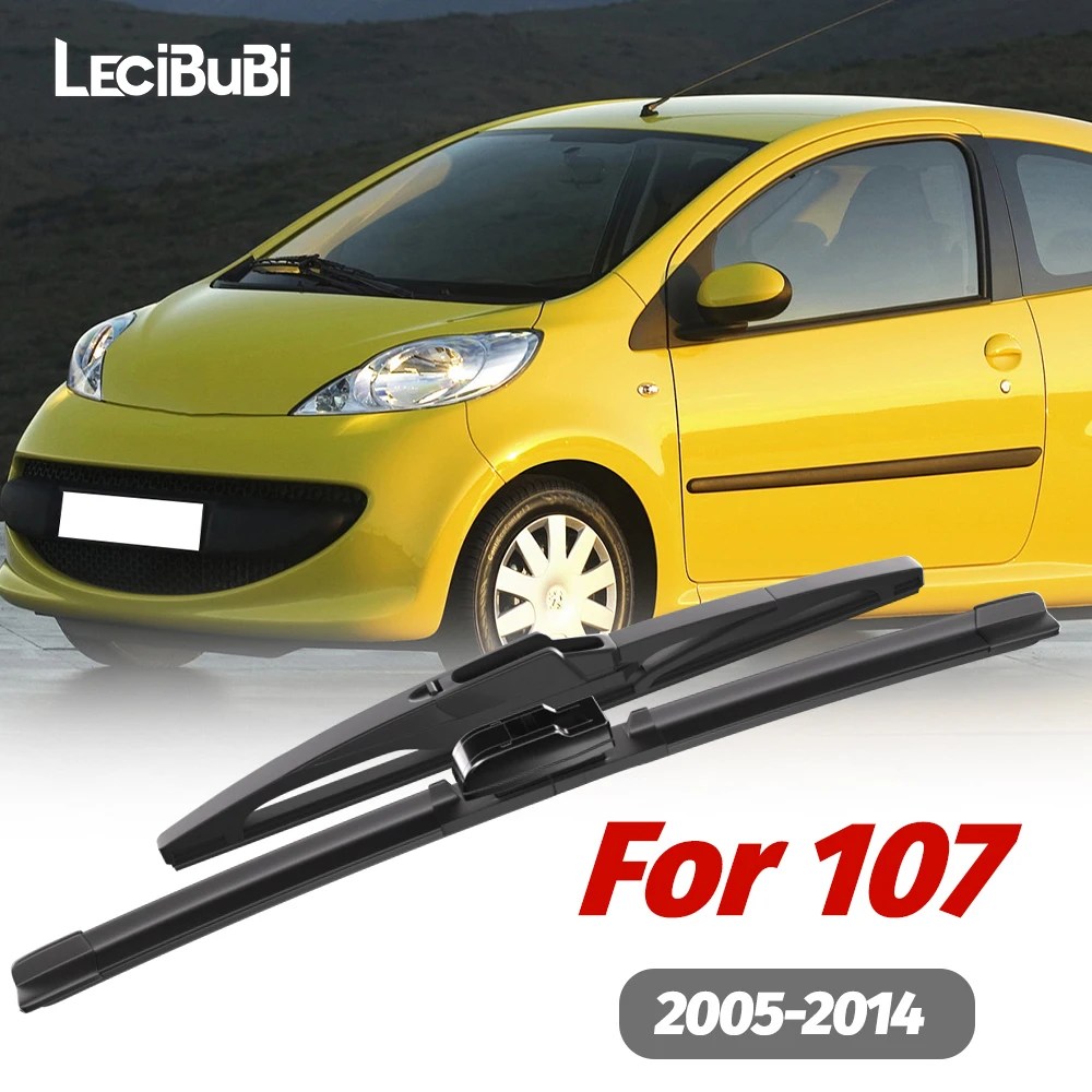 

1 Комплект Щеток Стеклоочистителя Для Peugeot 107, Передние И Задние, Резиновые, Для Моделей 2005-2014 Годов, Черные