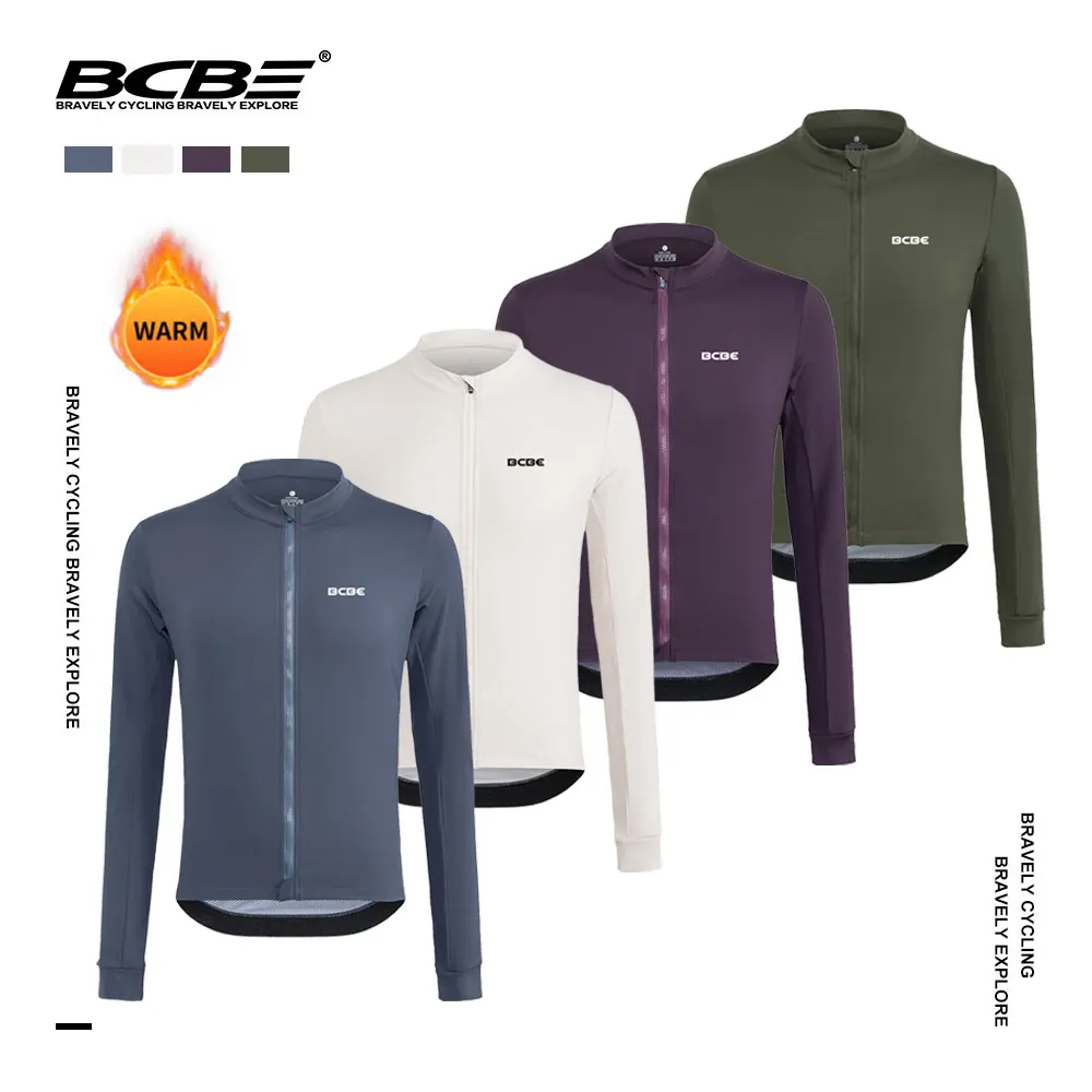 BCBE новая зимняя велосипедная Джерси мужская с длинным рукавом термофлисовая