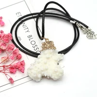 natural coral pendant necklace charms fashion white coral pendant necklace for women jewerly party gift 20x40 30x50mm