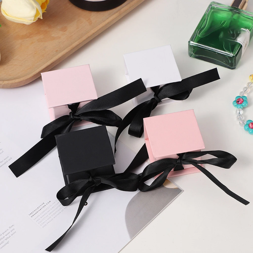 5 шт. 9x9x3 см бумага свадебный подарок упаковка органайзер коробка белый черный