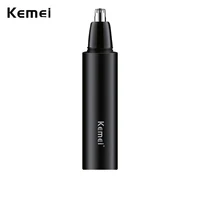 kemei electric mini nose trimmers portable ear nose hair shaver clipper waterproof safe removal cleaner waterproof rechargeable