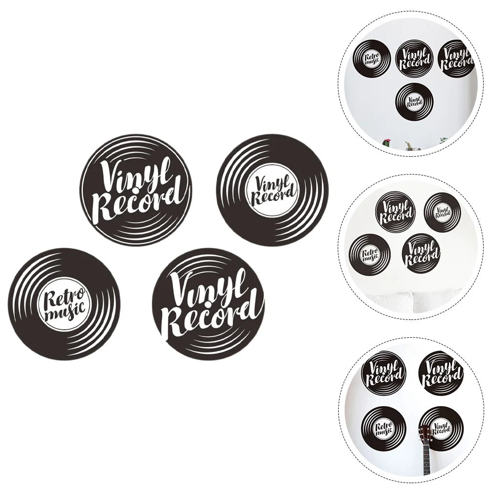 

Records Wall Vinyl Party Decor Music Decoration Decorations Disco Decorative Boe Ornament Supplies Sticker Mount Record Fake