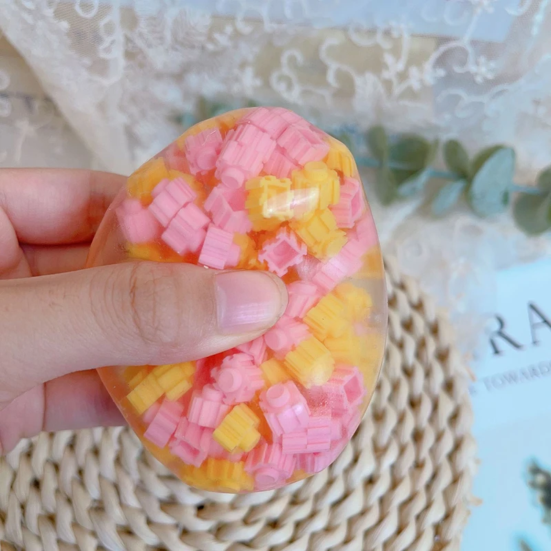 Строительный блок мяч ручной работы липкая игрушка для сжатия медленный отскок