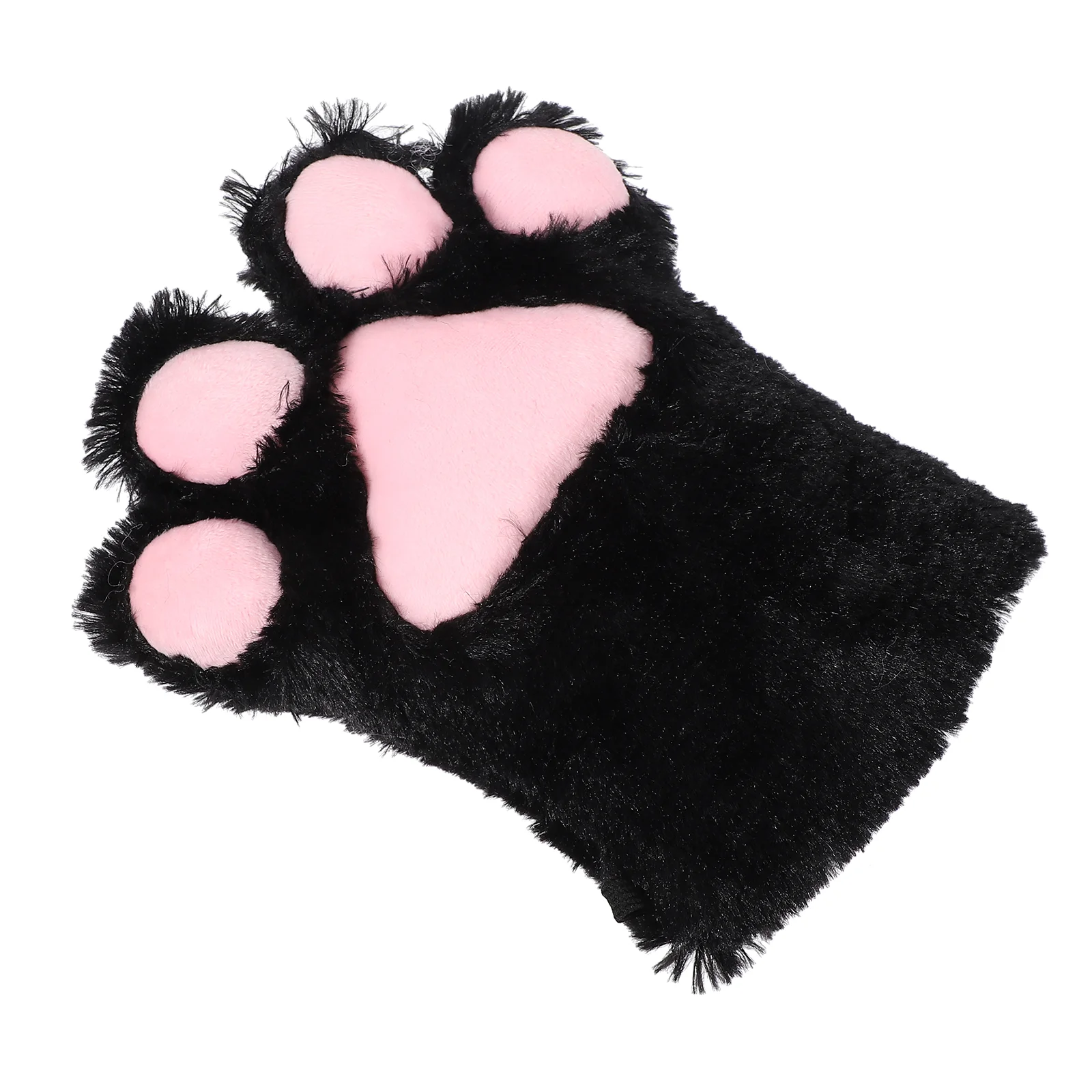 

Kids Plush Cartoon Gloves Wolf Paw Gloves Necklace Paw Gloves