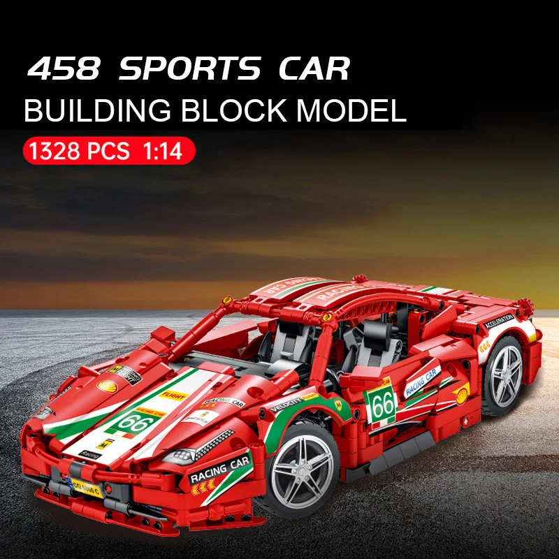 Оригинальный конструктор Ferrari Sports Racing MORK совместимый с моделями Lego Lamborghini