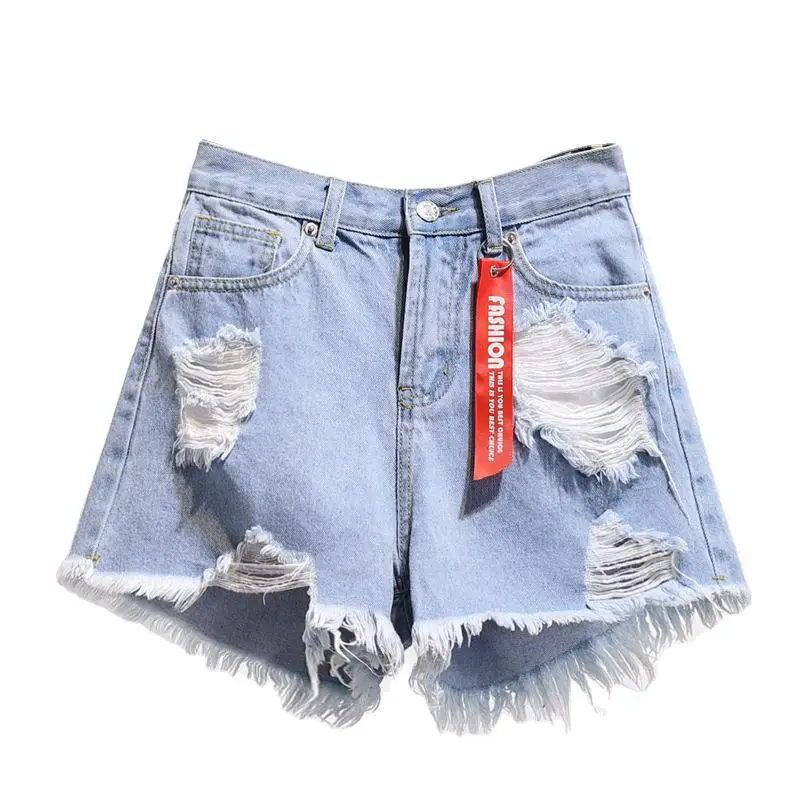 Blue Denim Shorts Women's Summer High Waist Loose Short Pants Korean Fashion Sexy Girl All Match Hot Pants Jean Wide Shorts 2023