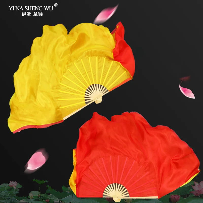 1 пара (1 л + р) профессиональных фанатов из натурального шелка реквизит китайского