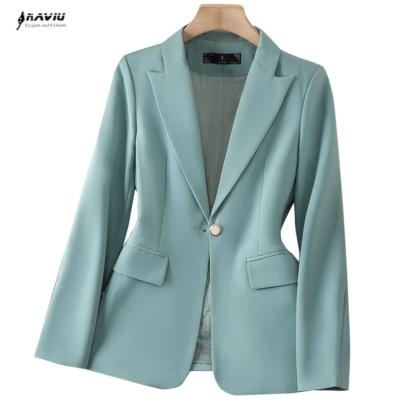 

NAVIU Blazer Women 2023 Autumn New High End Temperament Fashion Casual Slim Formal Long Sleeve Jacket Office Ladies Work Coat