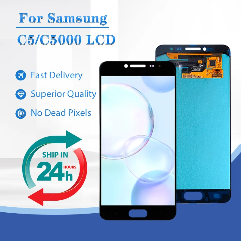 

5.2 Inch C5 Display For Samsung Galaxy C5000 Lcd Touch Panel Screen Digitizer Assembly Free Ship With Frame Brand New