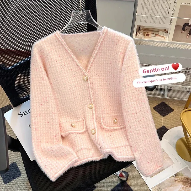 Стильный миниатюрный твидовый жакет для женщин весенне-осенний укороченный