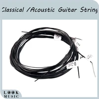 alice ac136bk n classical guitar strings black nylon 6 strings guitar accessories