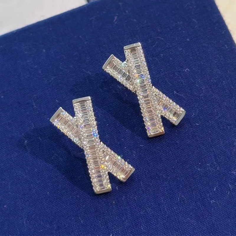 Серьги из стерлингового серебра 925 пробы с трапециевидными квадратными