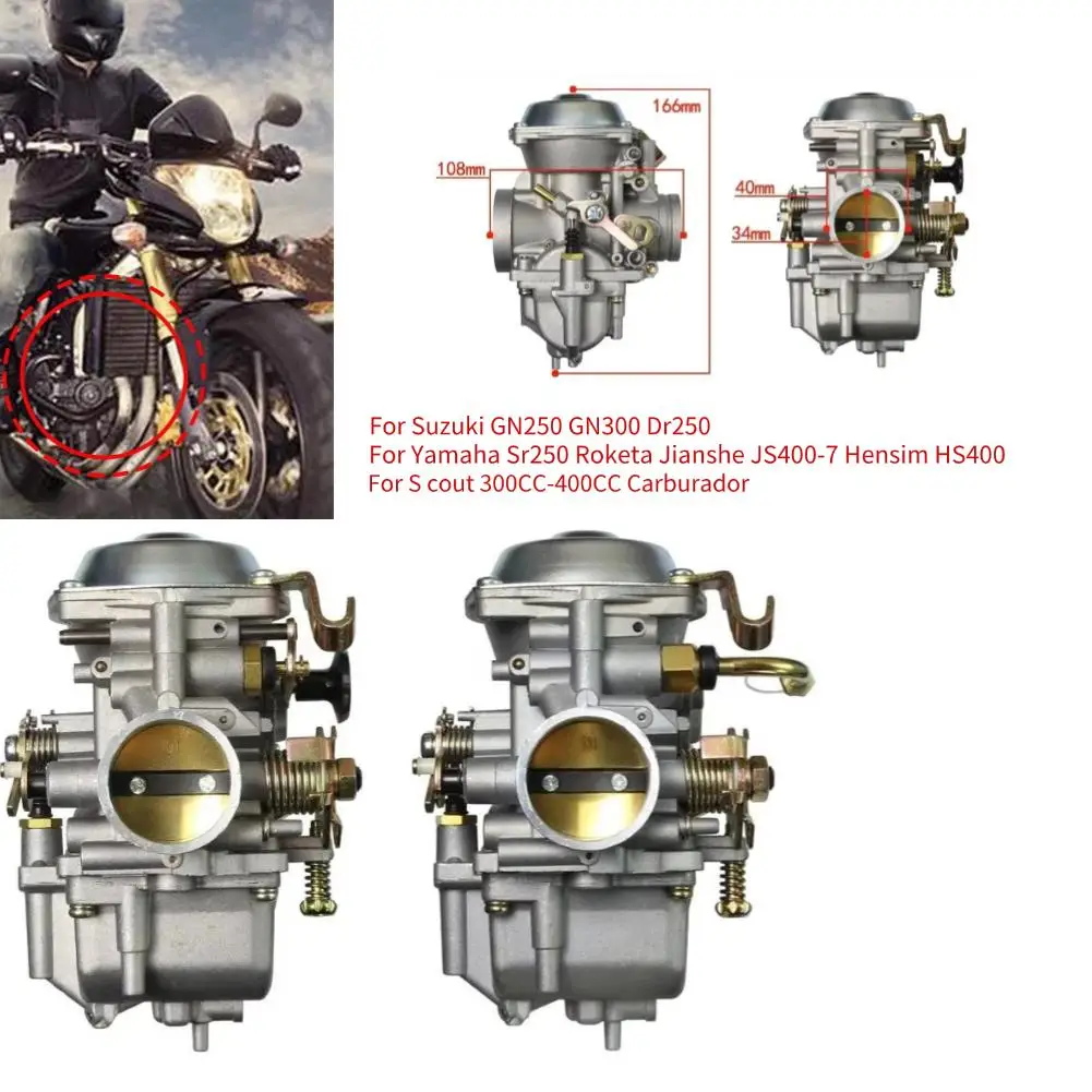 Карбюратор мотоцикла для Suzuki GN250 GN300 Dr250 Yamaha Sr250 Roketa JS400-7 S cout 300CC-400CC карбюратор