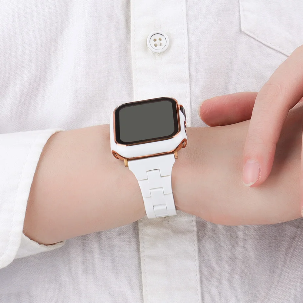 Ремешок тонкий для Apple Watch Band se 7 41 мм 45 42 40 44 38 женский браслет iWatch band Series 6 5 4 3 |