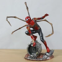 marvel super hero iron spider man action figure combat version spiderman pvc statue collection model home decoration kids gift