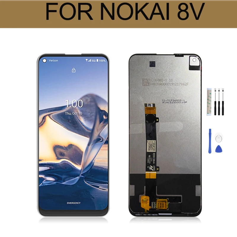 

ЖК-дисплей 6,8 дюйма для Nokia 8V 5G UM TA-1257 с сенсорным экраном и дигитайзером в сборе, протестированы, хорошо работают, запасные части