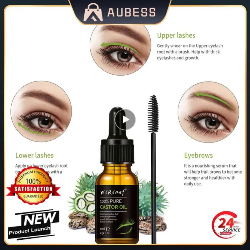 

Natural 10ml Castor Oil Eyelashes Eyebrow Hair Growth Essential Oil Lengthening Nourishing Prevent Skin Aging Cosmetics Make Up