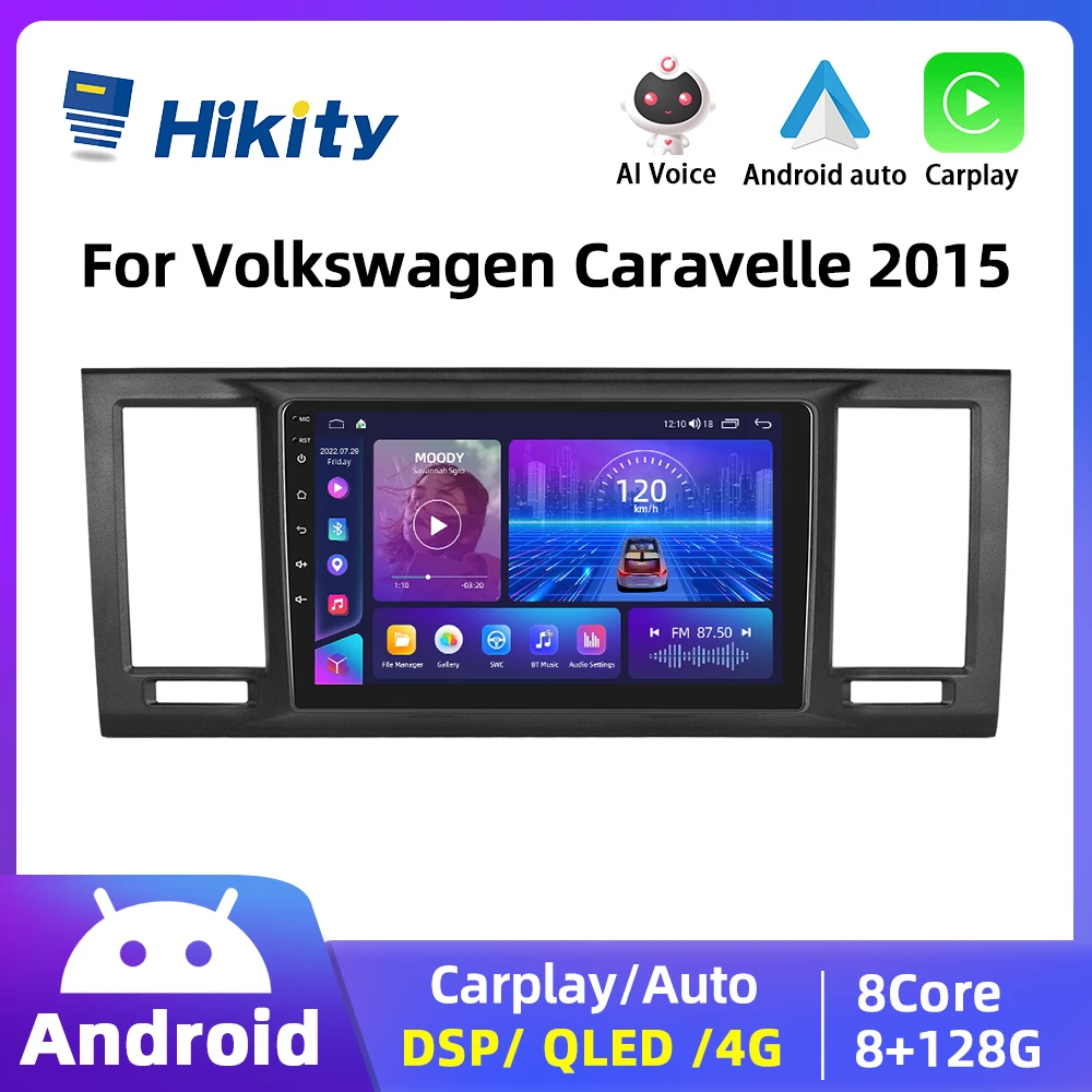 For Volkswagen Caravelle 2015 9'' Carplay Android Auto Split Screen Obd2 Dab+ Autoradio