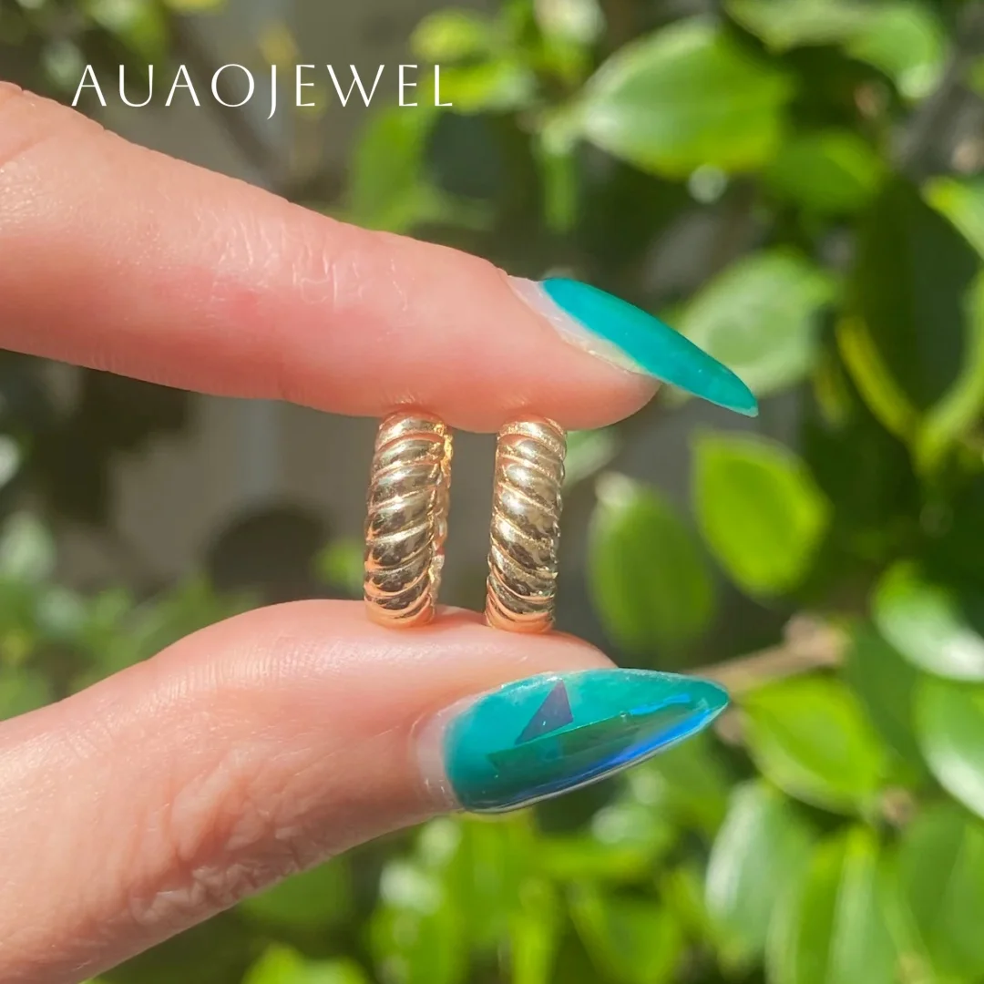 Серьги-кольца Auaojewel из серебра 925